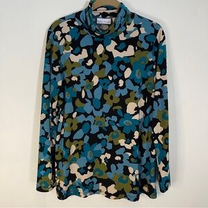 Susan Graver Long Sleeve Mock Neck Top Size Medium